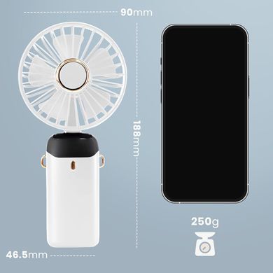 Фото Портативный вентилятор ручной с дисплеем Led Digital Display Fan N15 Display white n15
