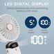 Портативный вентилятор ручной с дисплеем Led Digital Display Fan N15 White