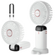 Портативный вентилятор ручной с дисплеем Led Digital Display Fan N15 White
