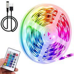 Фото Світлодіодна стрічка RGB із пультом RGB USB 15метрів