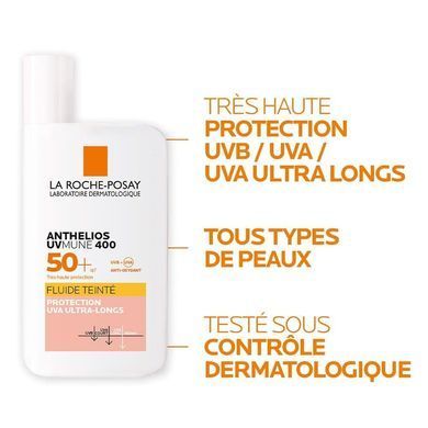 Тонований флюїд для обличчя La Roche-Posay Anthelios UVMune 400 50 мл