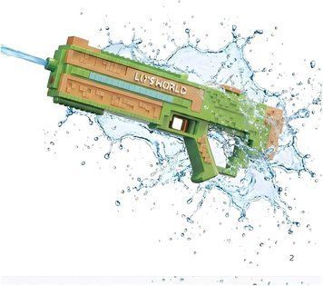 Фото Електричний водяний пістолет SQ011B у піксельному стилі з підсвічуванням Зелений