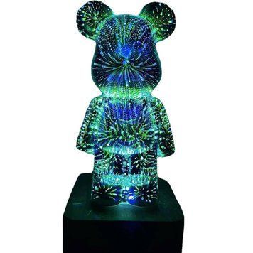 Фото Нічник світильник Ведмедик Феєрверк, нічник Bearbrick Bearbrick