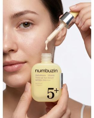 Фото Сонцезахисна сироватка для обличчя Numbuzin No.5+ Glutathione Vitamin Tone-Up Sun Serum SPF50+ PA++++ 30 мл No.5+ Tone-Up