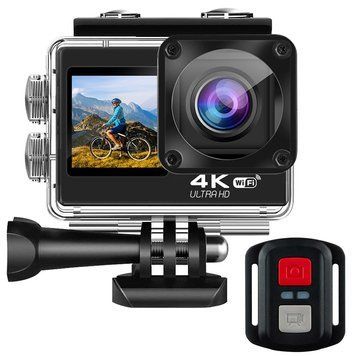Фото Экшн камера с двумя дисплеями и пультом, 4K, WIFI Q80