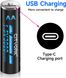 Перезаряжаемый литийионный аккумулятор CITYORK AA USB Type-C 1,5В AA 3000 mAh