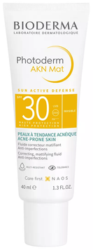 Фото Сонцезахисний флюїд Bioderma Photoderm AKN Mat SPF 30 40 мл AKN Mat SPF 30