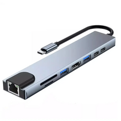 Фото Многопортовый переходник USB Type-C переходник Хаб RJ45 LAN 62891