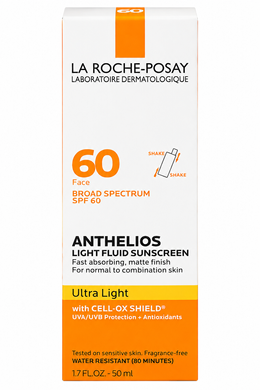 Сонцезахисний флюїд для обличчя La Roche-Posay Anthelios Light Fluid Sunscreen SPF 60 Ultra Light 50 мл