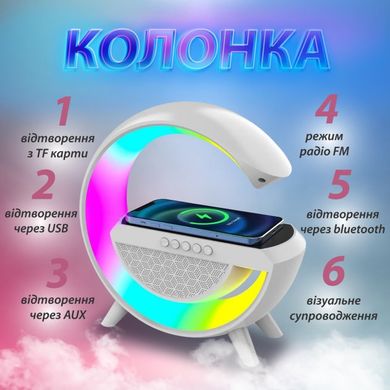 Фото Ночник лампа з будильником та Bluetooth колонкою BT 2301 2301