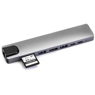 Фото Многопортовый переходник USB Type-C переходник Хаб RJ45 LAN 62891