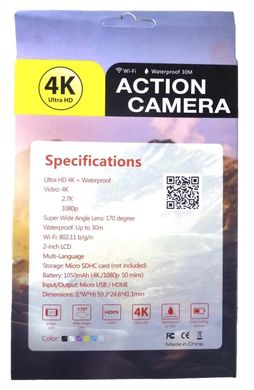 Фото Экшн камера DVR SPORT S3R Wi Fi Waterproof 4K с пультом  S3R