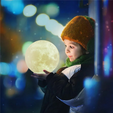Фото Настільний світильник нічник Місяць 3D Moon 13 см арома-зволожувач 1140874251