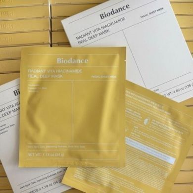Фото Колагенова гідрогелева маска для глибокого зволоження Biodance Bio Collagen Real Deep Mask Sheet    Vita Niacinamide