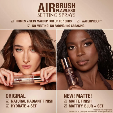 Фото Матовий фіксуючий спрей для макіяжу Charlotte Tilbury Airbrush Flawless Setting Spray Matte, 100 мл Airbrush Flawless Setting Spray