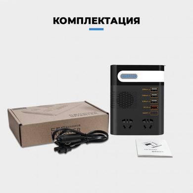 Фото Инвертор автомобильный преобразователь напряжения с 12В на 220В Asometech 200W 4USB  Asometech