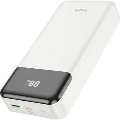 Фото Зовнішній акумулятор Hoco J102A Cool Figure Power Bank 20000 mAh PD 20W QC 3.0 з LED-дисплеєм білий J102A  Білий