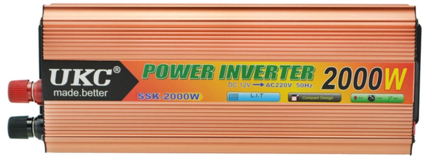 Фото Перетворювач напруги інвертор UKC 2000W 12V AC/DC SSK 6852