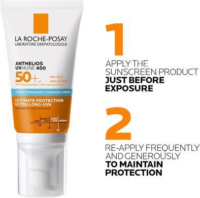 Сонцезахисний крем SPF50+La Roche-Posay Anthelios UVmune 400 Hydrating Cream 50 мл
