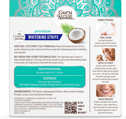 Фото Отбеливающие полоски для зубов GuruNanda Premium Whitening Strips Premium Whitening Strips