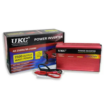 Фото Інвертор перетворювач напруги UKC 12V-220V, 2500W 3052
