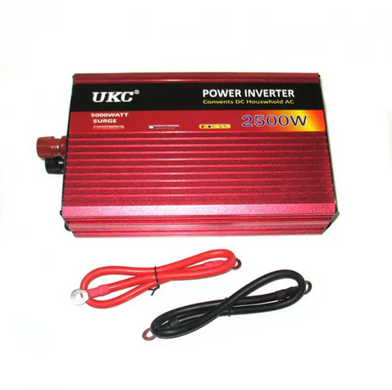 Фото Інвертор перетворювач напруги UKC 12V-220V, 2500W 3052