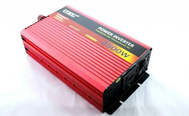 Фото Інвертор перетворювач напруги UKC 12V-220V, 2500W 3052