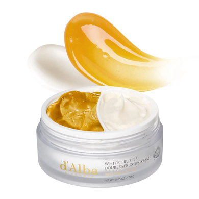 Фото Крем-сироватка проти зморшок d'Alba White Truffle Double Serum & Cream, 70 г Truffle Double Serum & Cream