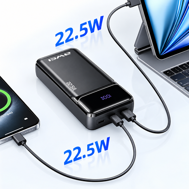 Фото Повербанк 20000 мАч с быстрой зарядкой 22.5W и дисплеем AWEI PA-92 Power Bank PA-92