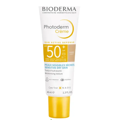 Фото Сонцезахисний флюїд для обличчя Bioderma Photoderm SPF50+  Cr&egrave;me Claire Light