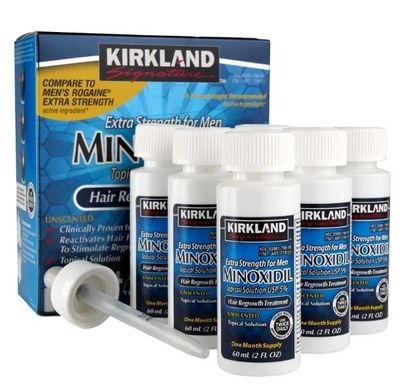 Фото Засіб для росту волосся та бороди 5% Minoxidil KIRKLAND 6 флаконів  Minoxidil