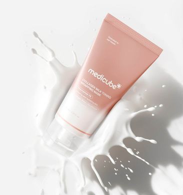 Фото Колагенова маска для обличчя Medicube Collagen Milk Toning Wrapping Mask 75ml Milk Toning