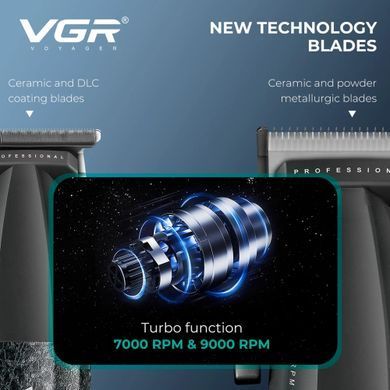 Фото Профессиональный набор для стрижки VGR V-640 S3 Barber Combo 3 в 1 черный V-640 S3