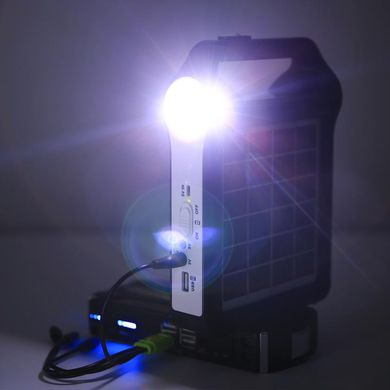 Фото Аккумуляторный фонарь с солнечной панелью Power Bank 2400mAh EP-036 036