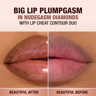 Фото Бальзам-блиск для губ Charlotte Tilbury Big Lip Plumpgasm 5,5 мл Nudegasm Diamonds