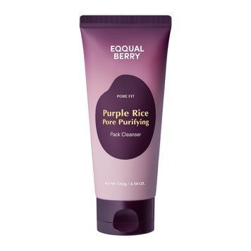 Фото Очищувальна маска для обличчя EQQUALBERRY Purple Rice Pore Purifying Pack Cleanser Sea-Silt Clay 130 г Purple Rice Pack Cleanser