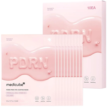 Фото Тканинна маска для обличчя Medicube PDRN Pink Vita Coating Mask Coating Mask 10 шт