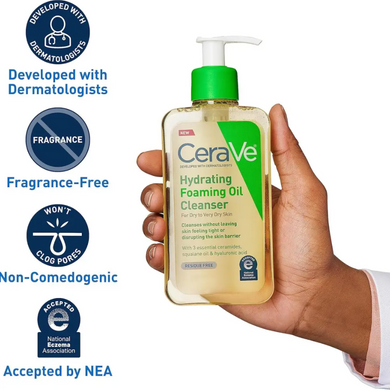 Зволожуючий засіб для вмивання CeraVe Hydrating Foaming Oil Cleanser, 236 мл