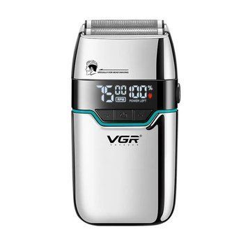 Фото Професійний шейвер VGR V-350 Silver з подвійною сіткою та LED-дисплеєм V-350 Silver