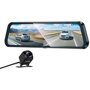 Фото Відеореєстратор-дзеркало з передньою та задньою камерою Hoco DV16 RoadSafety Smart 9.66" 1080P Black DV16