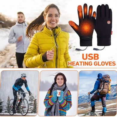 Фото Терморукавички чоловічі демісезонні рукавички з підігрівом USB Heated Gloves Heated Gloves